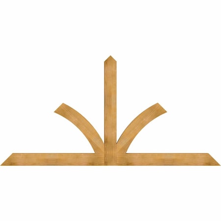 Ekena Millwork Richland Rough Sawn Timber Gable Bracket, Western Red Cedar, 108"W x 54"H x 4"D x 6"F, 12/12 Pitch GBW108X54X0406RIC00RWR